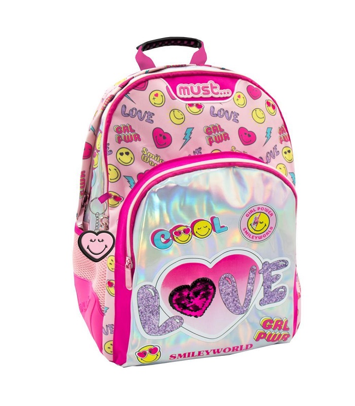 MUST SCHOOL BACKPACK SMILEY WORLD 3 CASES - Stationery | Office ...