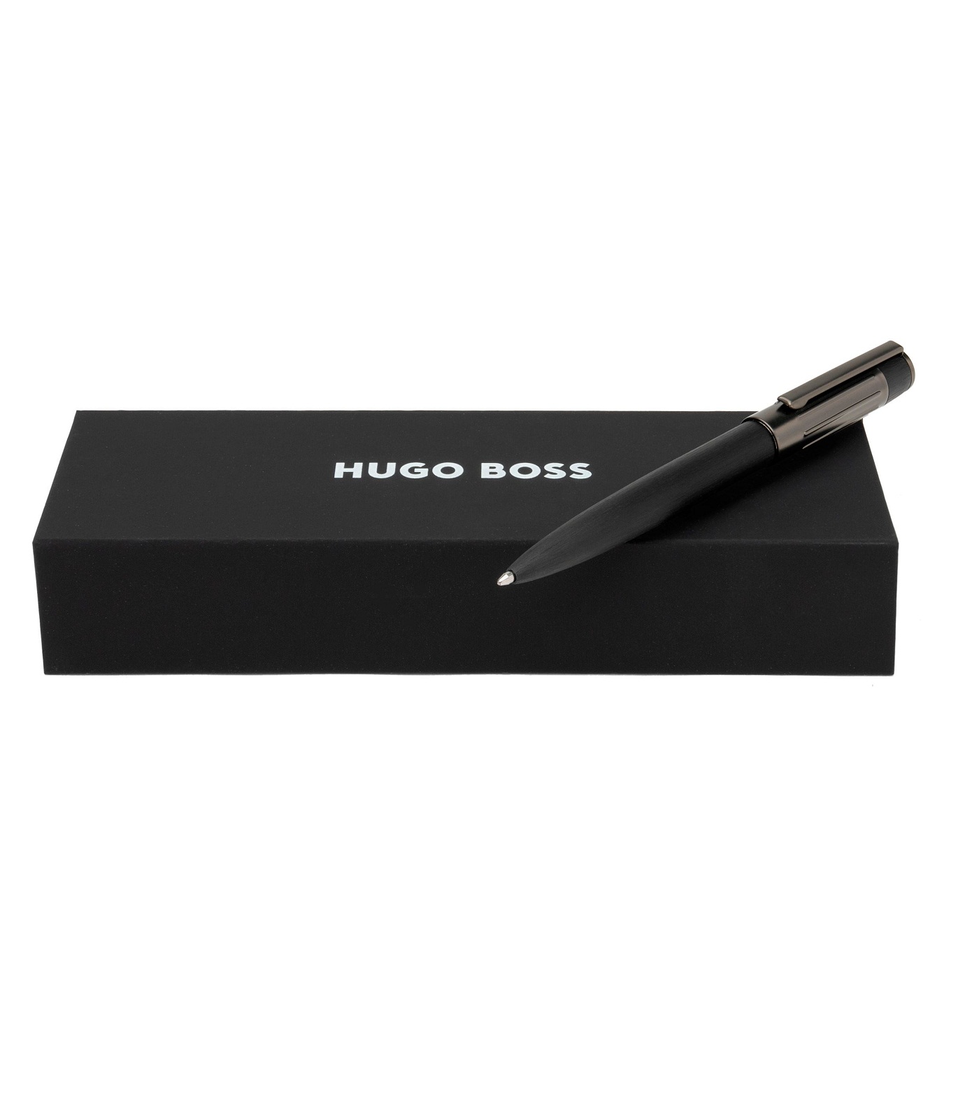 HUGO BOSS Ballpoint pen Gear Ribs Black - Stationery | Office Supplies ...