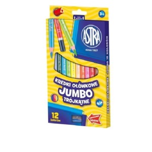 ASTRA Jumbo triangular colored pencils 12 colors