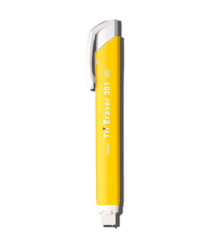 Stylo gomme Tri eraser rechargeable de Penac nuancier tri eraser Jaune