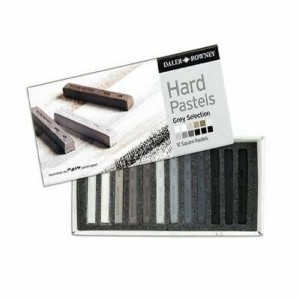 Daler Rowney Hard Pastel Set - 12 Grey Selection